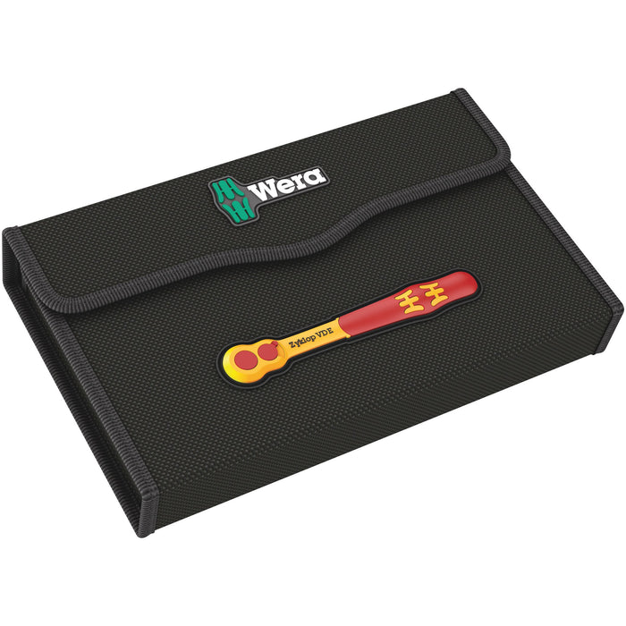 Wera 8100 SB VDE 1 Zyklop Ratchet set, insulated, switch lever, 3/8" drive, metric, 17