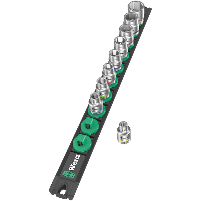 Wera Magnetic socket rail B Imperial 1 Zyklop socket set 3/8" drive, imperial, 9 pieces