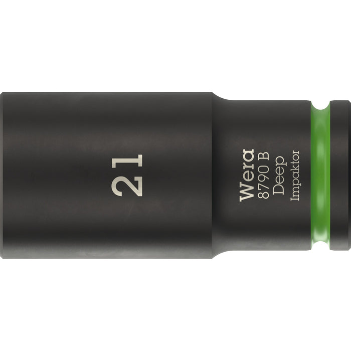 Wera 8790 B Impaktor Deep Socket with 3/8" drive, 21 x 63 mm