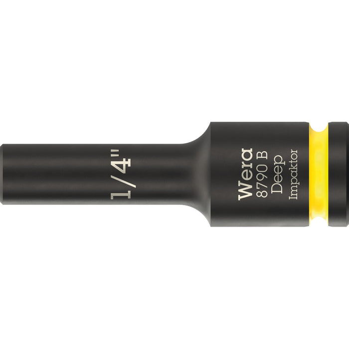 Wera 8790 B Impaktor Deep Socket with 3/8" drive, 1/4" x 63 mm