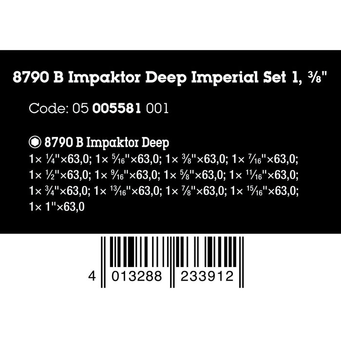 Wera 8790 B Impaktor Deep Imperial Set 1, 13 pieces