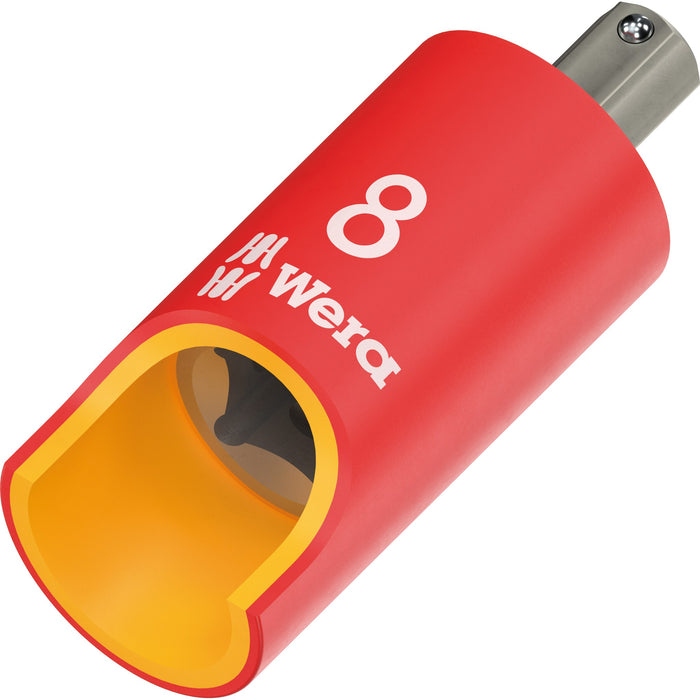Wera 8740 A VDE HF Zyklop Bit socket, insulated, with 1/4" drive, with holding function
