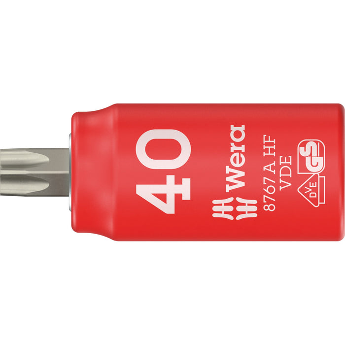 Wera 8767 A VDE HF TORX® Zyklop Bit socket, insulated, with 1/4" drive, with holding