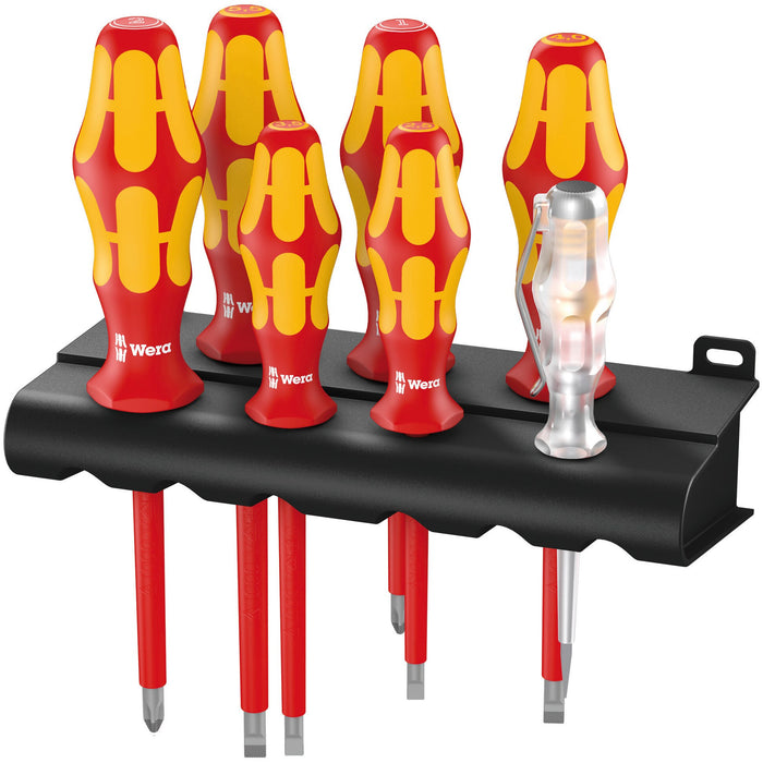 Wera 160 i/7 Rack Screwdriver set Kraftform Plus Series 100, single-pole phase tester
