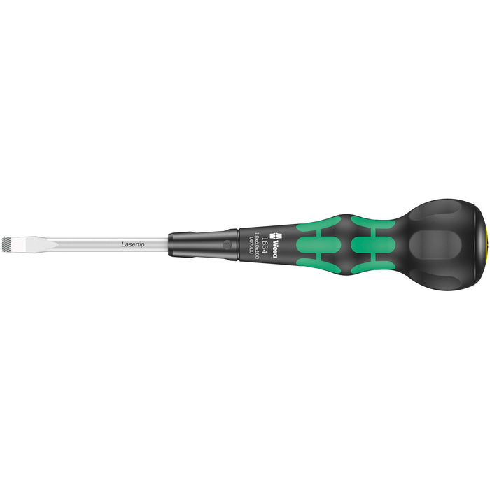 Wera 1834 Kraftform Ball-Grip Slotted screwdriver - workshop blade, 1 x 6 x 100 mm
