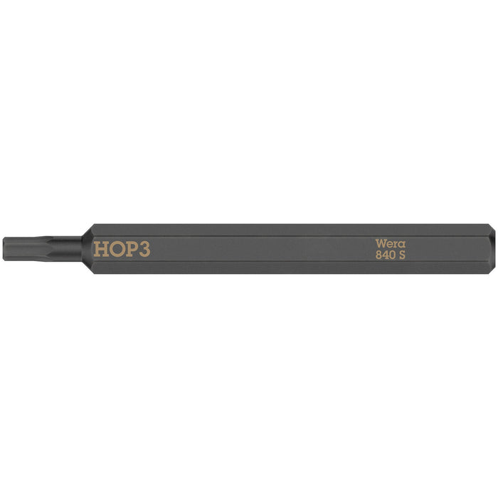 Wera 840 S Hex-Plus bits for impact screwdrivers, 3 x 70 mm