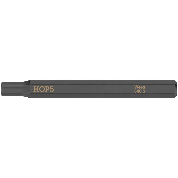 Wera 840 S Hex-Plus bits for impact screwdrivers, 5 x 70 mm