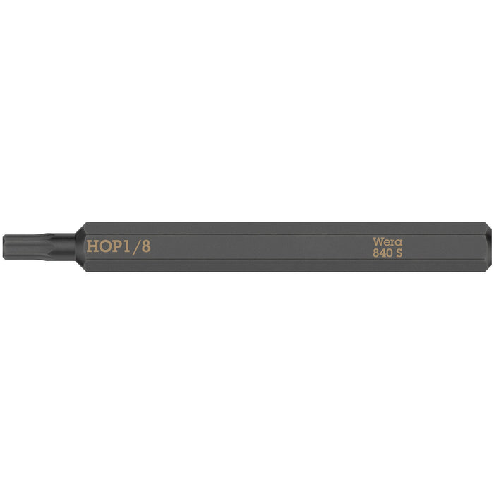 Wera 840 S Hex-Plus bits for impact screwdrivers, 1/8" x 70 mm