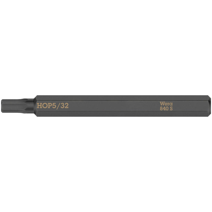 Wera 840 S Hex-Plus bits for impact screwdrivers, 5/32" x 70 mm