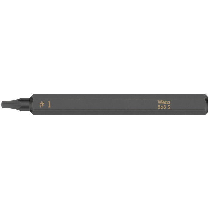 Wera 868 S Square head socket bits for impact screwdrivers, # 1 x 70 mm