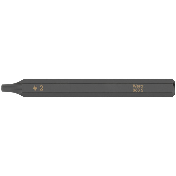 Wera 868 S Square head socket bits for impact screwdrivers, # 2 x 70 mm
