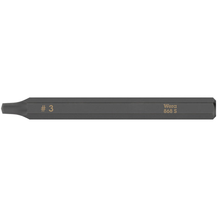 Wera 868 S Square head socket bits for impact screwdrivers, # 3 x 70 mm