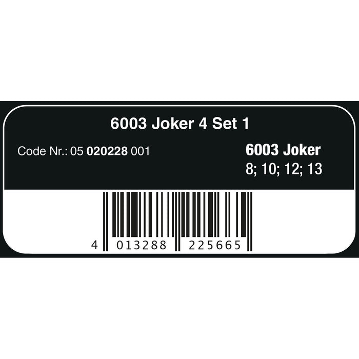 Wera 6003 Joker 4 Set 1 Combination wrench set, 4 pieces
