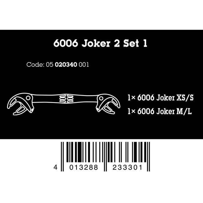 Wera 6006 Joker 2 Set 1 Self-setting double spanner, 2 pieces