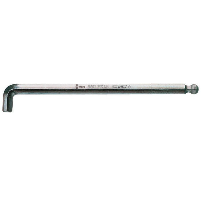 Wera 950 PKLS L-key, metric, chrome plated, 10 x 219 mm