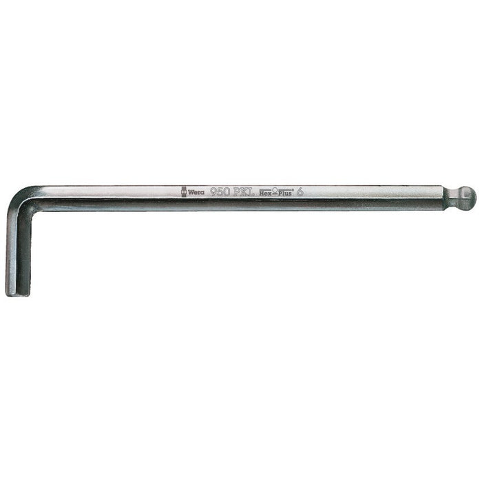 Wera 950 PKL L-key, metric, chrome-plated, 2.5 x 112 mm