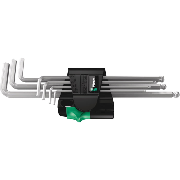 Wera 950/7 Hex-Plus Magnet 1 Magnetic L-key set, metric, chrome-plated, 7 pieces