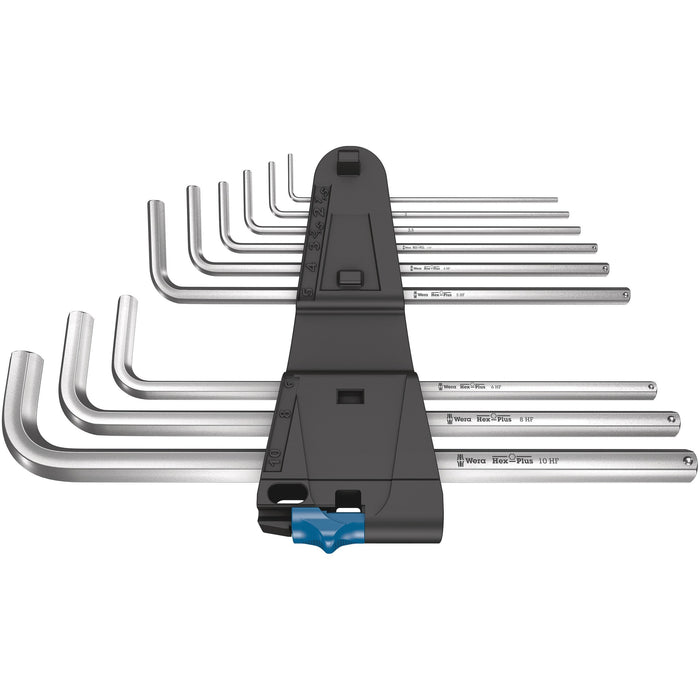 Wera 950/9 L Hex-Plus HF 1 L-key set, metric, chrome-plated, with holding function, 9