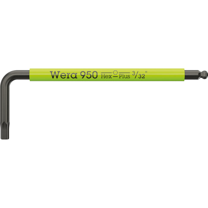 Wera 950 SPKS L-key Multicolour, Imperial, BlackLaser, 3/32" x 56 mm