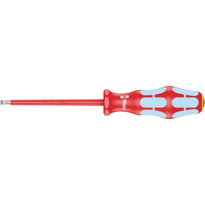 Wera 3160 i VDE Insulated screwdriver for slotted screws, stainless, 0.8 x 4 x 100 mm