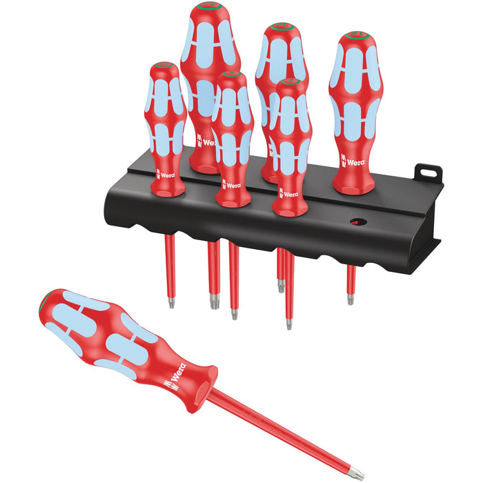 Wera 3167 i/7 TORX® Screwdriver set, stainless and rack, 7 pieces
