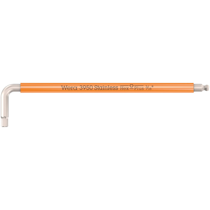 Wera 3950 SPKL Multicolour Imperial L-keys, imperial, stainless, 3/16" x 154 mm