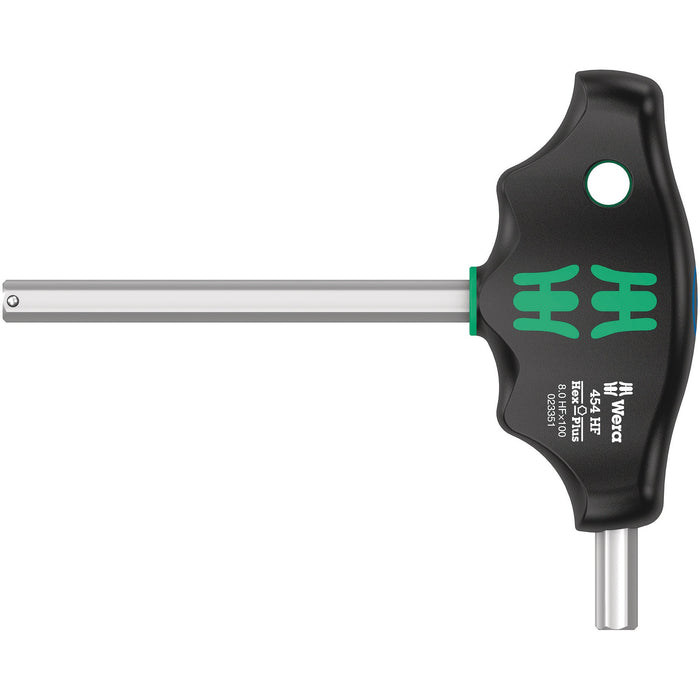 Wera 454 HF T-handle hexagon screwdriver Hex-Plus with holding function, 8 x 100 mm