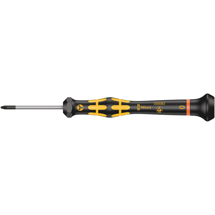 Wera 1572 ESD Kraftform Micro screwdriver for Microstix® screws, 0 x 40 mm