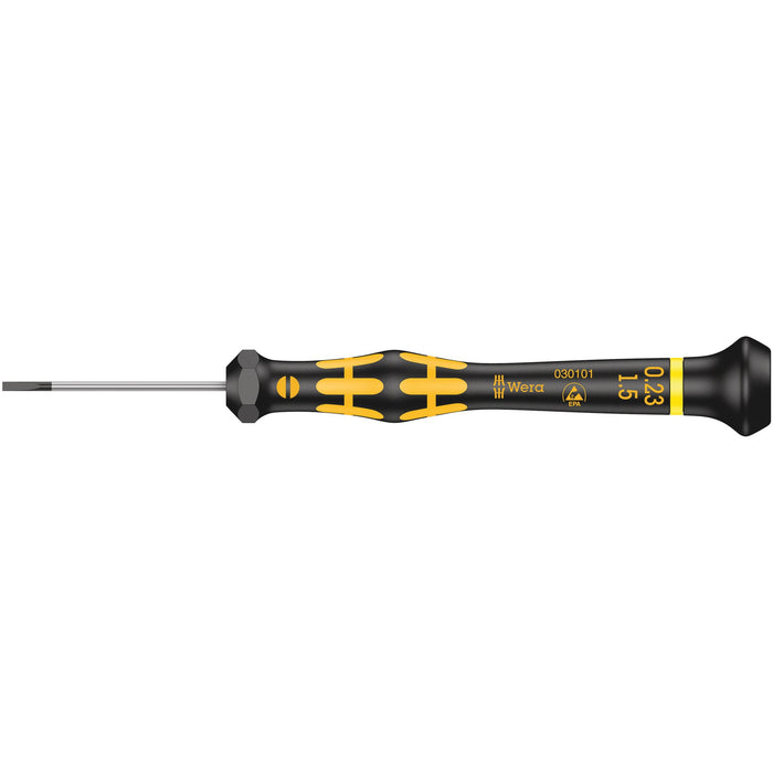 Wera 1578 A ESD Kraftform Micro screwdriver for slotted screws, 0.23 x 1.5 x 40 mm