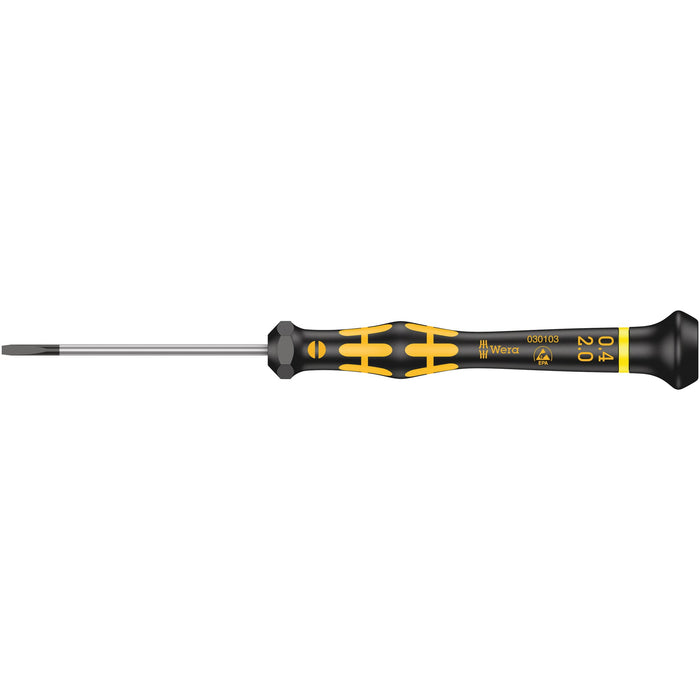 Wera 1578 A ESD Kraftform Micro screwdriver for slotted screws, 0.40 x 2 x 60 mm