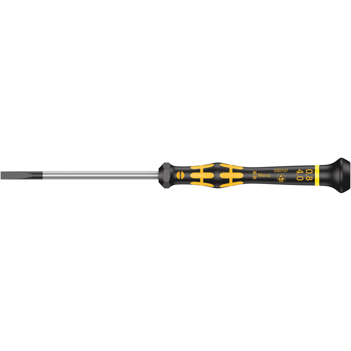 Wera 1578 A ESD Kraftform Micro screwdriver for slotted screws, 0.80 x 4 x 80 mm