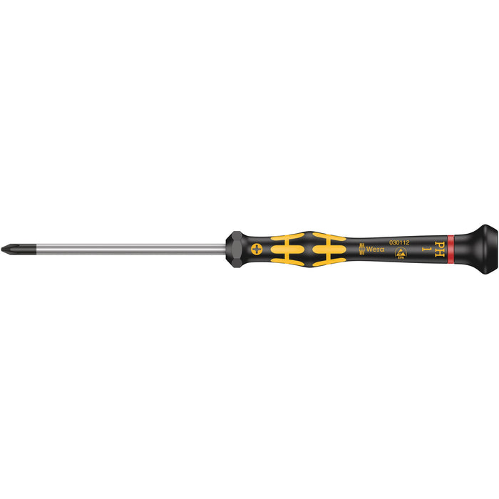 Wera 1550 PH ESD Kraftform Micro screwdriver for Phillips screws, PH 1 x 80 mm