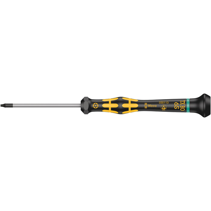 Wera 1567 TORX® BO ESD Kraftform Micro screwdriver for tamper-proof TORX® screws,