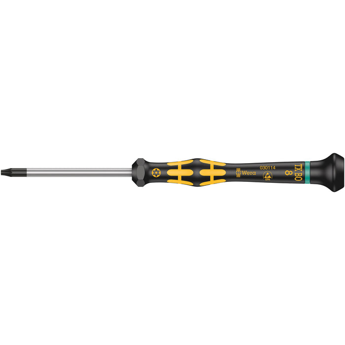 Wera 1567 TORX® BO ESD Kraftform Micro screwdriver for tamper-proof TORX® screws,