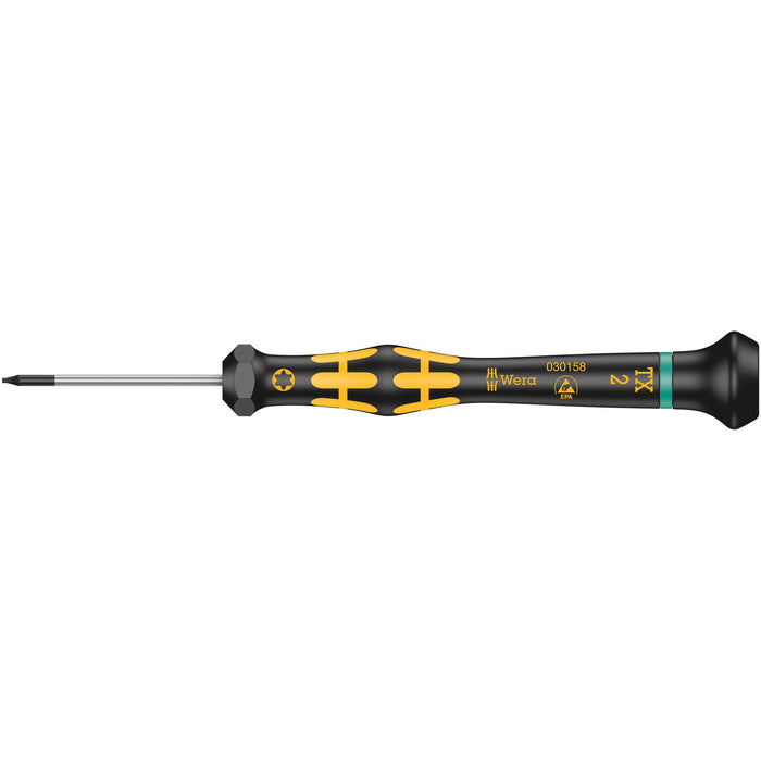Wera 1567 TORX® ESD Kraftform Micro screwdriver for TORX® screws, TX 2 x 40 mm