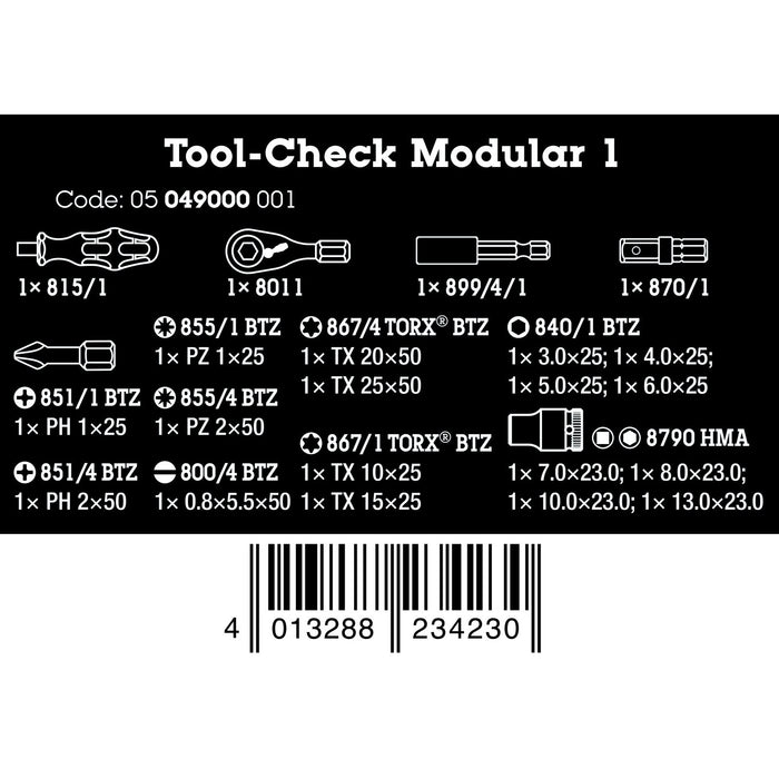 Wera Tool-Check Modular 1, 21 pieces