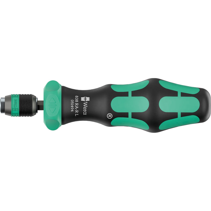 Wera 838 RA-R L Bitholding screwdriver with ratchet functionality, 1/4", 1/4" x 140 mm