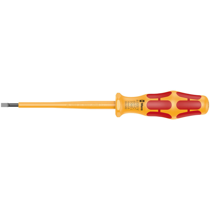 Wera 1060 i VDE-insulated Kraftform slotted screwdriver, 0.6 x 3.5 x 100 mm
