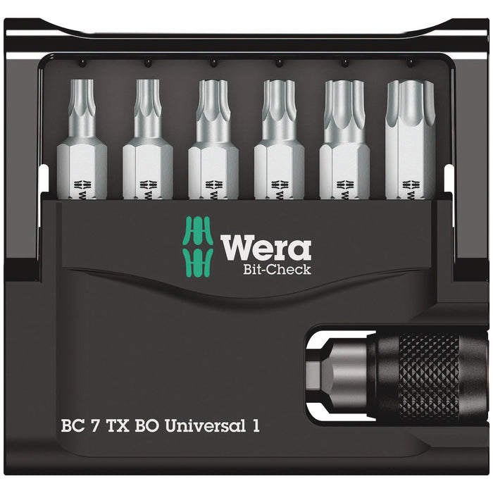 Wera Bit-Check 7 TX BO Universal 1, 7 pieces