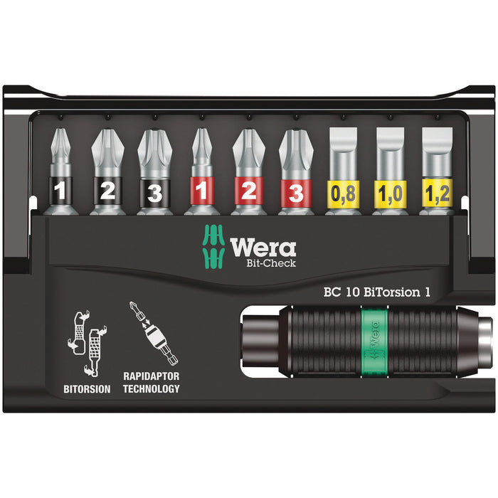 Wera Bit-Check 10 BiTorsion 1, 10 pieces