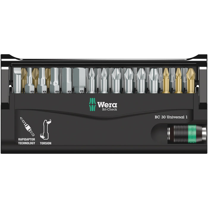 Wera Bit-Check 30 Universal 1, 30 pieces