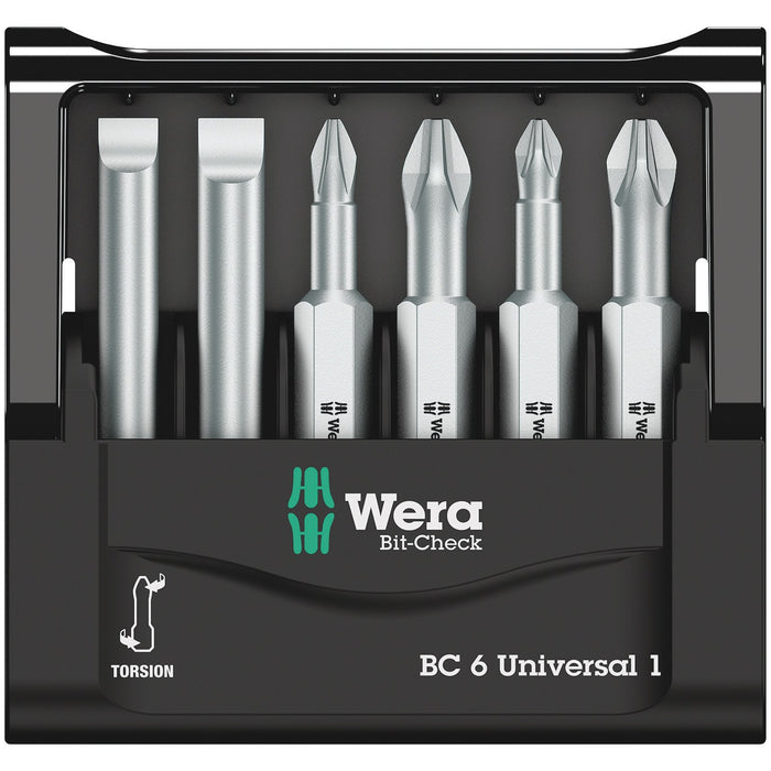 Wera Bit-Check 6 Universal 1, 6 pieces
