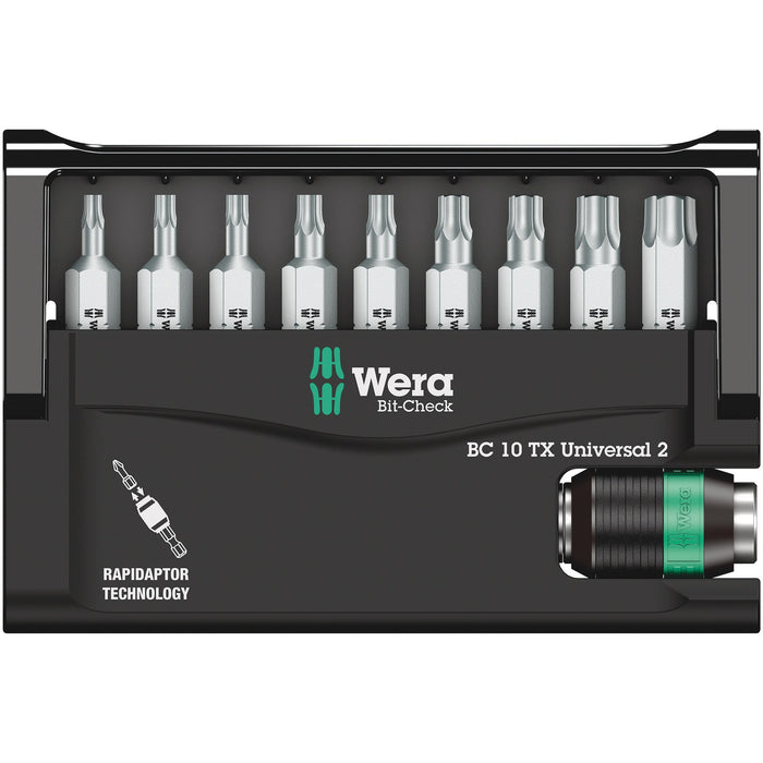 Wera Bit-Check 10 TX Universal 2, 10 pieces