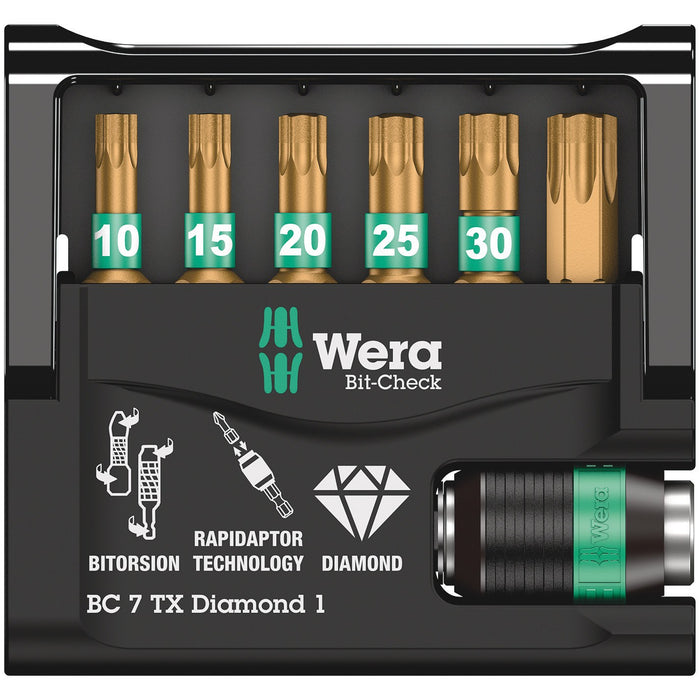 Wera Bit-Check 7 TX Diamond 1, 7 pieces
