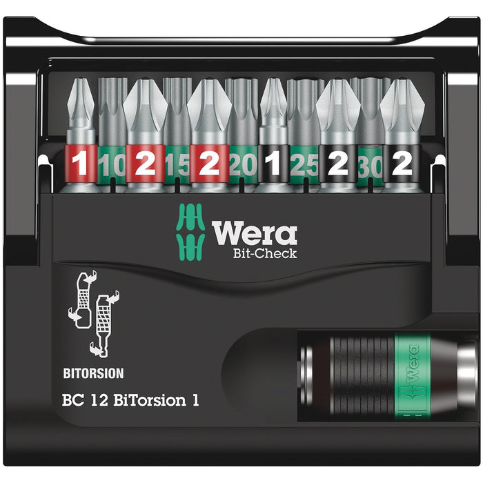 Wera Bit-Check 12 BiTorsion 1, 12 pieces
