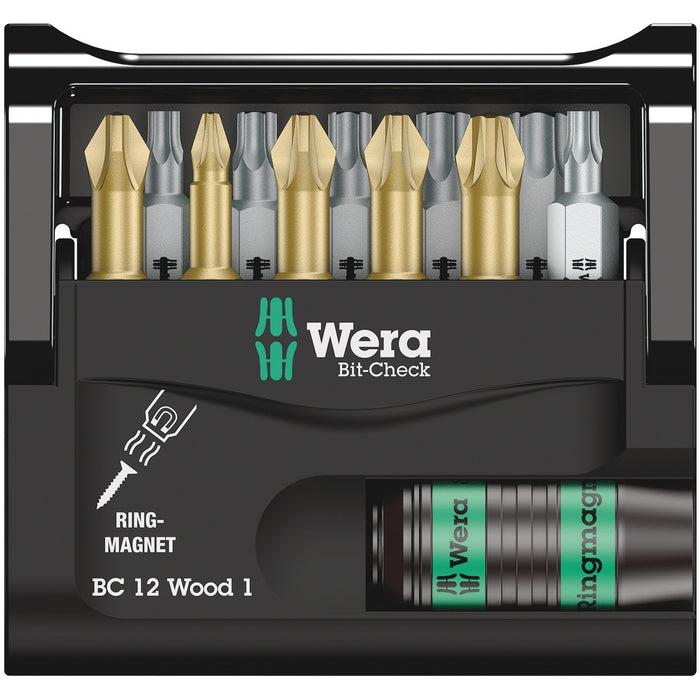 Wera Bit-Check 12 Wood 1, 12 pieces