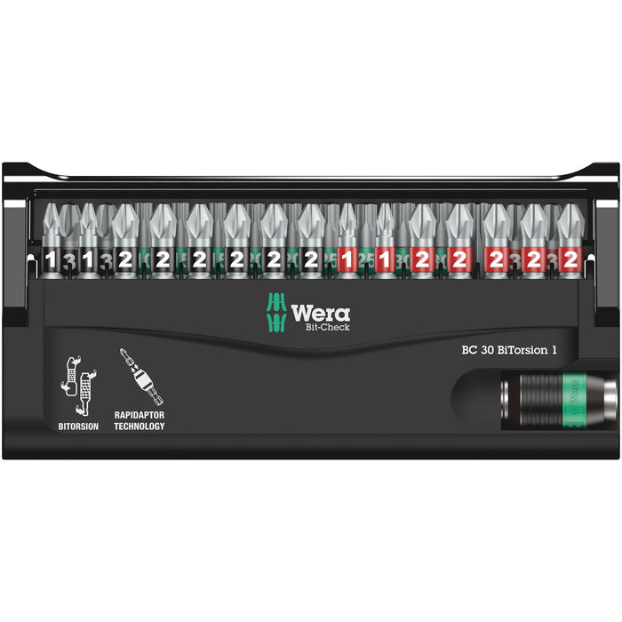 Wera Bit-Check 30 BiTorsion 1, 30 pieces