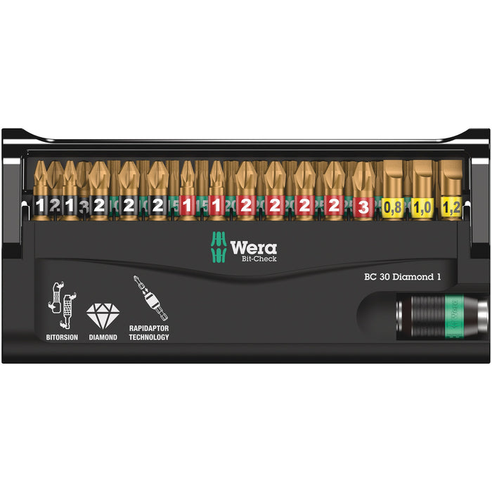 Wera Bit-Check 30 Diamond 1, 30 pieces