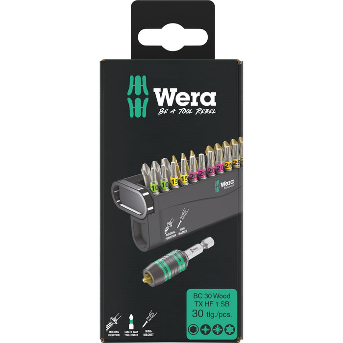 Wera Bit-Check 30 Wood TX HF 1 SB, 30 pieces