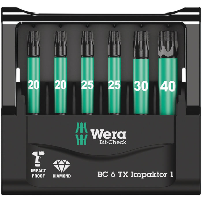 Wera Bit-Check 6 TX Impaktor 1, 6 pieces
